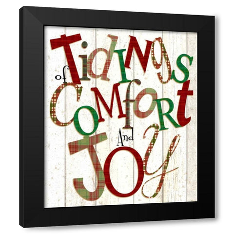 Tidings Black Modern Wood Framed Art Print by P.S. Art Studios