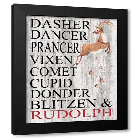 Dasher Black Modern Wood Framed Art Print with Double Matting by P.S. Art Studios