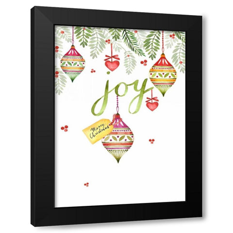 Joy Black Modern Wood Framed Art Print by P.S. Art Studios