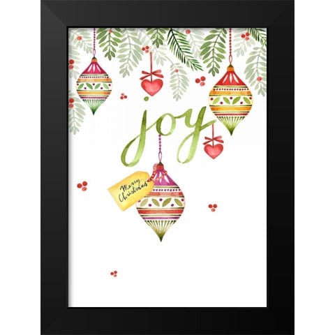 Joy Black Modern Wood Framed Art Print by P.S. Art Studios