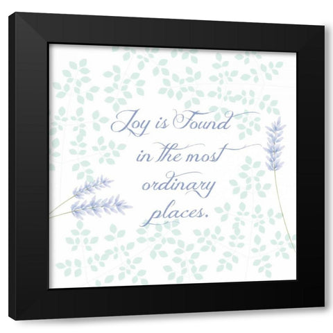 Joy Is Black Modern Wood Framed Art Print by P.S. Art Studios