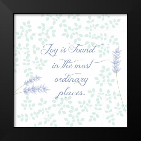 Joy Is Black Modern Wood Framed Art Print by P.S. Art Studios