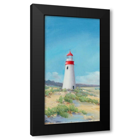 Lighthouse Tall Black Modern Wood Framed Art Print by P.S. Art Studios