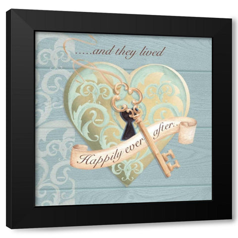 Happily Ever After Black Modern Wood Framed Art Print by P.S. Art Studios