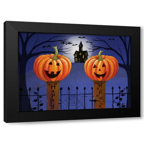 House on the Hill Black Modern Wood Framed Art Print with Double Matting by P.S. Art Studios