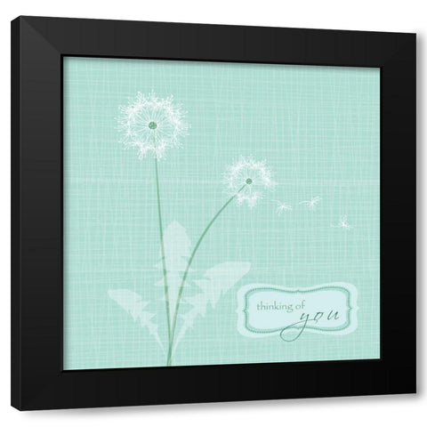 Thinking of You Black Modern Wood Framed Art Print with Double Matting by P.S. Art Studios