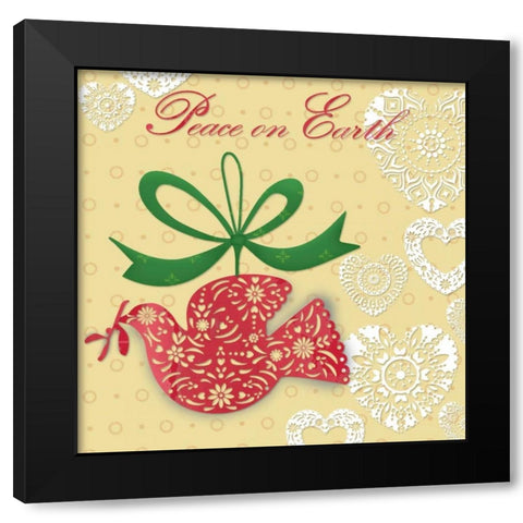 Peace on Earth Black Modern Wood Framed Art Print by P.S. Art Studios