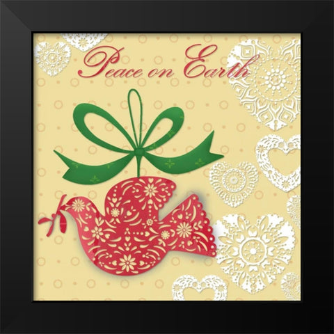 Peace on Earth Black Modern Wood Framed Art Print by P.S. Art Studios