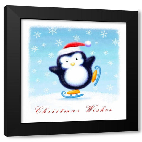 Christmas Wishes Black Modern Wood Framed Art Print with Double Matting by P.S. Art Studios