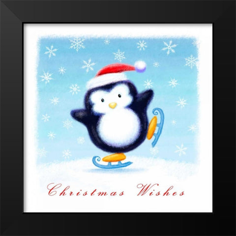 Christmas Wishes Black Modern Wood Framed Art Print by P.S. Art Studios