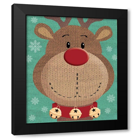 Red Nose Black Modern Wood Framed Art Print by P.S. Art Studios