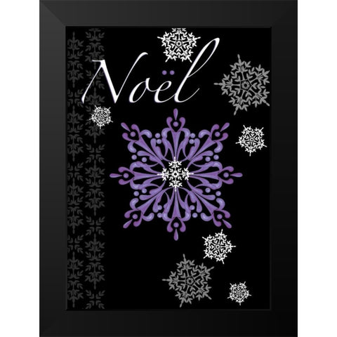Noel Black Modern Wood Framed Art Print by P.S. Art Studios