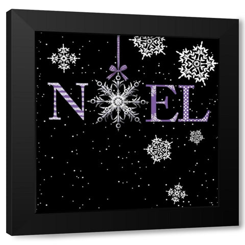 Noel Black Modern Wood Framed Art Print by P.S. Art Studios