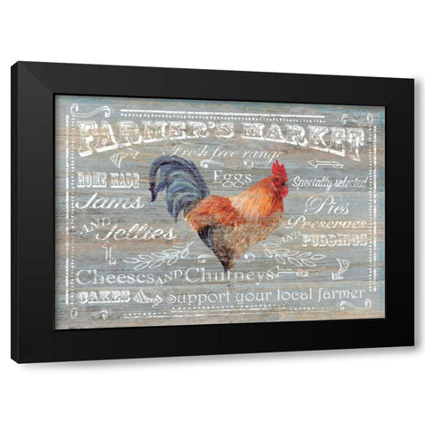 Farmers Market Black Modern Wood Framed Art Print with Double Matting by P.S. Art Studios