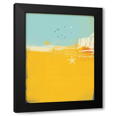 Abstract III Black Modern Wood Framed Art Print with Double Matting by P.S. Art Studios