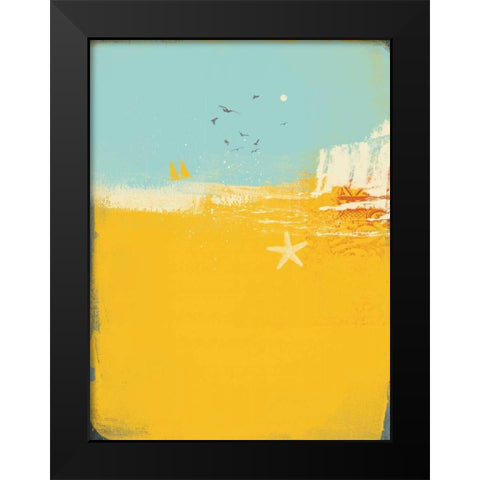 Abstract III Black Modern Wood Framed Art Print by P.S. Art Studios