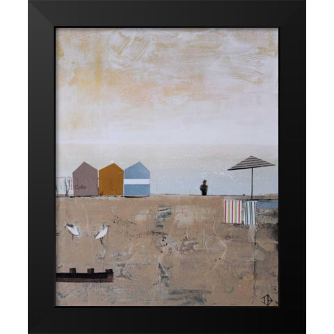 Beach Abstract V Black Modern Wood Framed Art Print by P.S. Art Studios