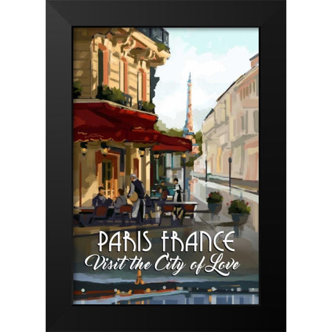Paris, France Black Modern Wood Framed Art Print by P.S. Art Studios