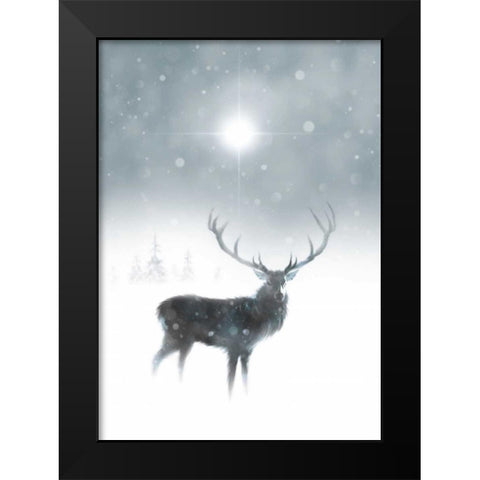In the Mist Black Modern Wood Framed Art Print by P.S. Art Studios