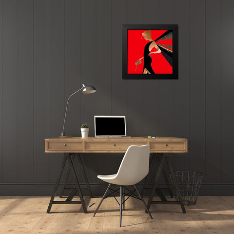 Fashion Sense I Black Modern Wood Framed Art Print by P.S. Art Studios