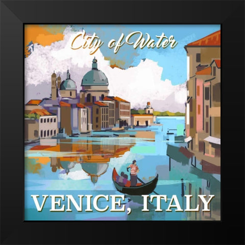 Venice, Italy Black Modern Wood Framed Art Print by P.S. Art Studios