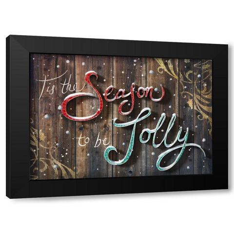Jolly Black Modern Wood Framed Art Print with Double Matting by P.S. Art Studios
