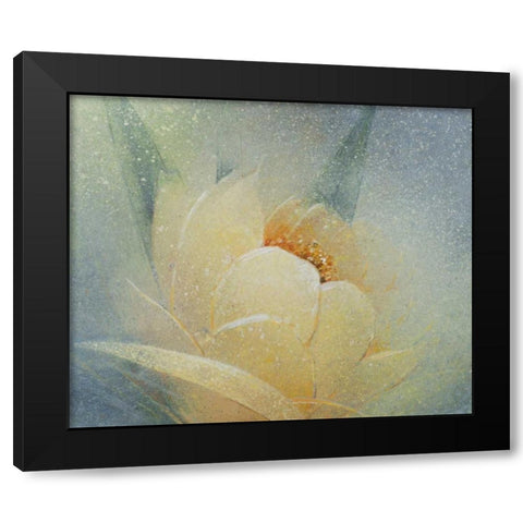 Sweet Floral Black Modern Wood Framed Art Print with Double Matting by P.S. Art Studios