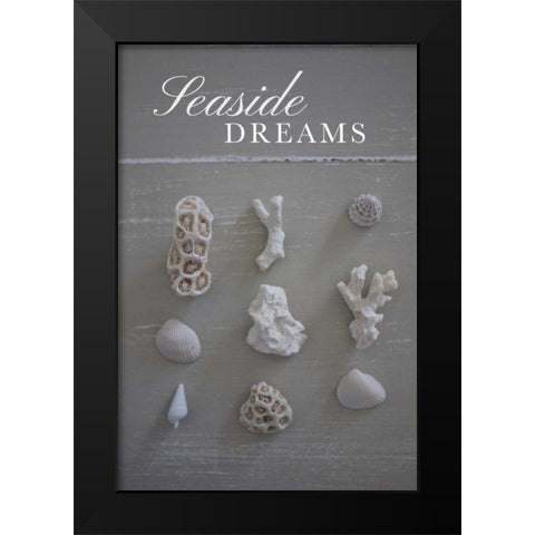 Seaside Dreams Black Modern Wood Framed Art Print by P.S. Art Studios