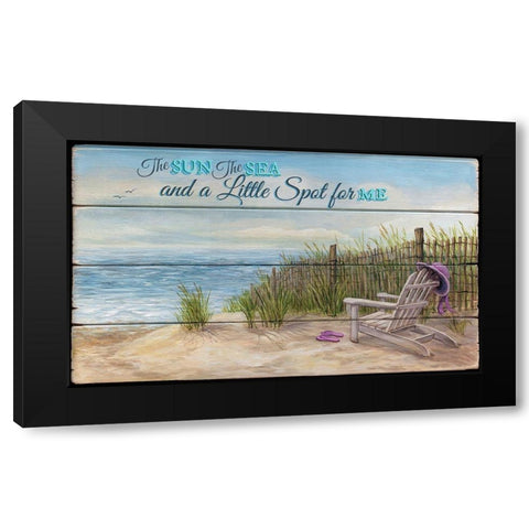 The Sun, The Sea Black Modern Wood Framed Art Print with Double Matting by P.S. Art Studios