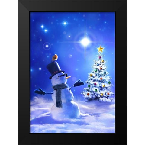 A Star Black Modern Wood Framed Art Print by P.S. Art
