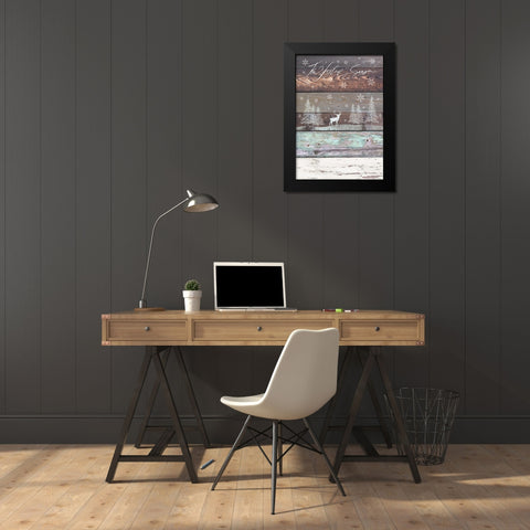 The Festive Season Black Modern Wood Framed Art Print by P.S. Art