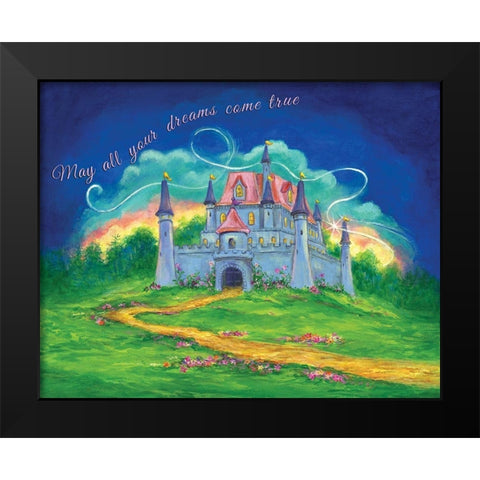 Castle Black Modern Wood Framed Art Print by P.S. Art