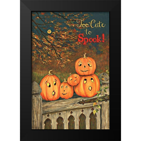 Too Cute Black Modern Wood Framed Art Print by P.S. Art