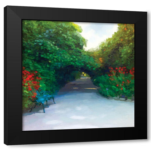 Serenity Path Black Modern Wood Framed Art Print by P.S. Art