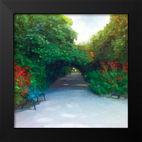 Serenity Path Black Modern Wood Framed Art Print by P.S. Art