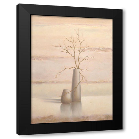 Still Life II Black Modern Wood Framed Art Print with Double Matting by P.S. Art