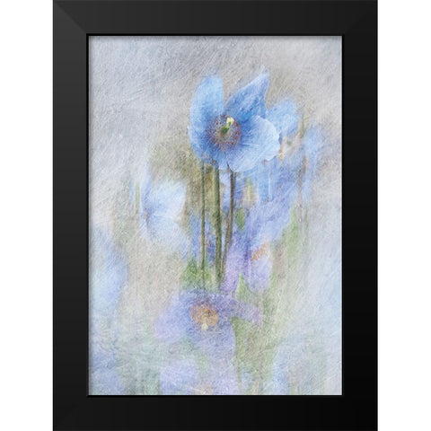 Violet Flowers II Black Modern Wood Framed Art Print by P.S. Art