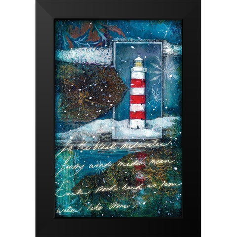 Lighthouse I Black Modern Wood Framed Art Print by P.S. Art