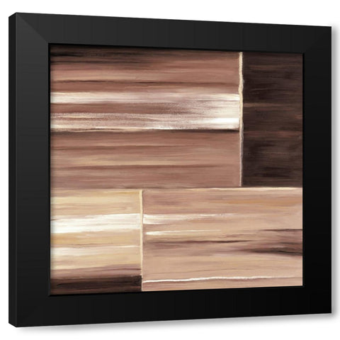 Contemporary Cinnamon III Black Modern Wood Framed Art Print with Double Matting by P.S. Art