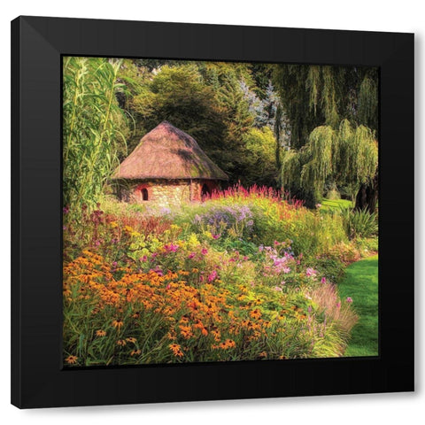 Garden Black Modern Wood Framed Art Print by P.S. Art