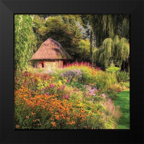Garden Black Modern Wood Framed Art Print by P.S. Art