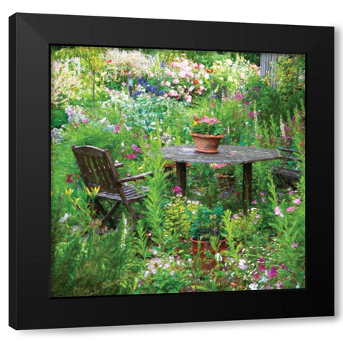 Garden II Black Modern Wood Framed Art Print by P.S. Art