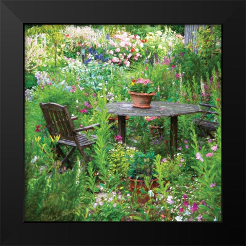 Garden II Black Modern Wood Framed Art Print by P.S. Art