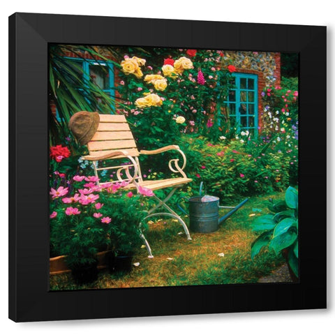 Garden III Black Modern Wood Framed Art Print by P.S. Art