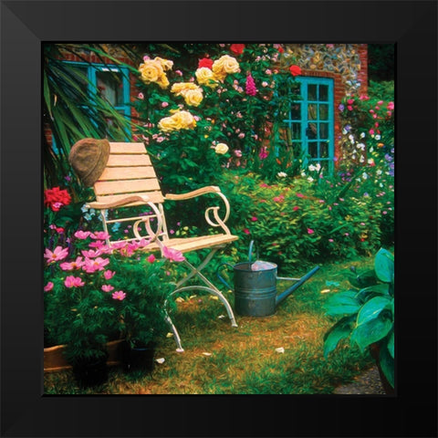 Garden III Black Modern Wood Framed Art Print by P.S. Art