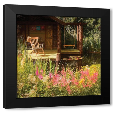 Garden IV Black Modern Wood Framed Art Print by P.S. Art