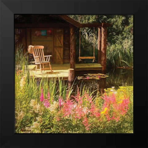 Garden IV Black Modern Wood Framed Art Print by P.S. Art