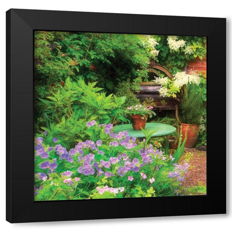 Garden V Black Modern Wood Framed Art Print by P.S. Art
