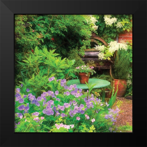 Garden V Black Modern Wood Framed Art Print by P.S. Art