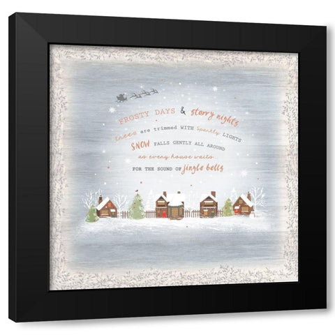 Frosty Days and Starry Nights Black Modern Wood Framed Art Print by P.S. Art